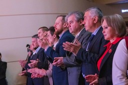 Так встречали Знамя Победы в Белоярском (ХМАО-Югра)