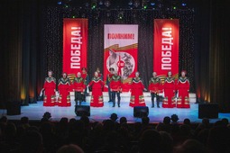 Так встречали Знамя Победы в Белоярском (ХМАО-Югра)