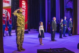 Так встречали Знамя Победы в Белоярском (ХМАО-Югра)